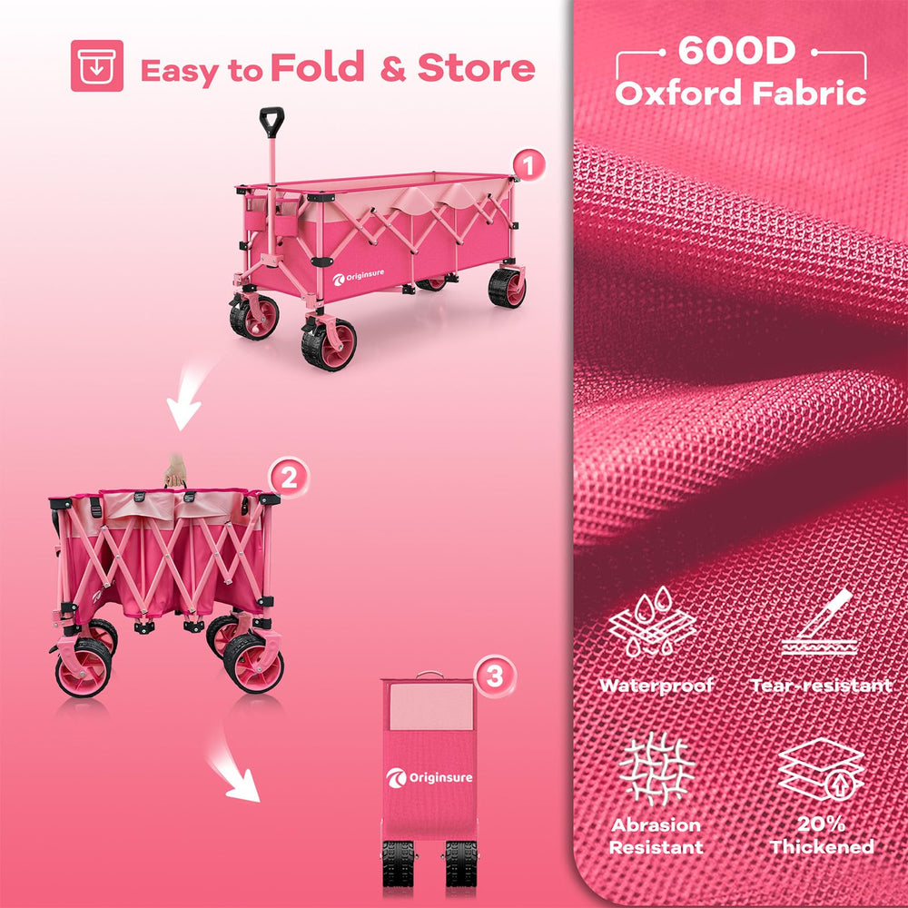 Originsure next to people showing scale and easy family transport