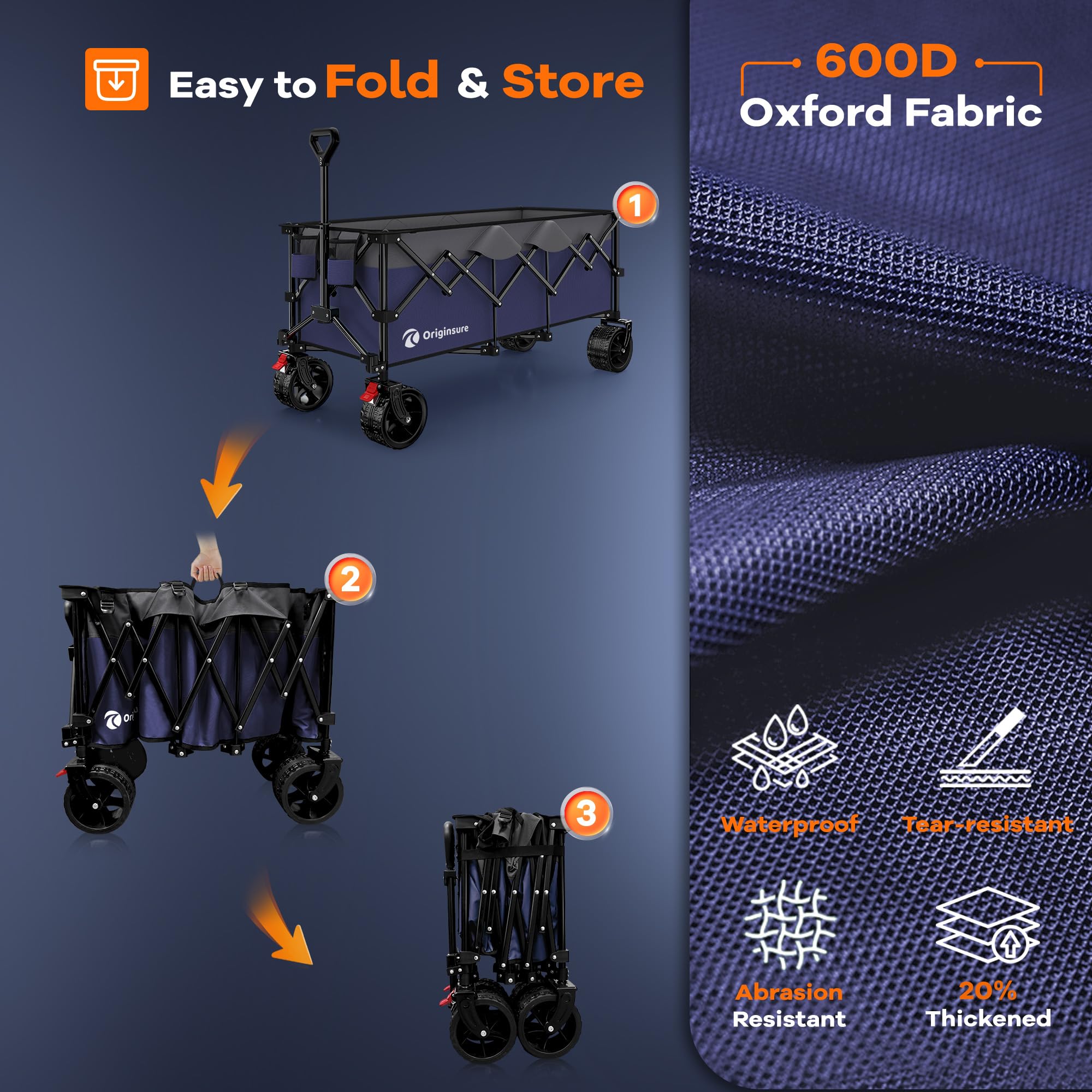 Originsure scale comparison with person highlighting generous 300L capacity