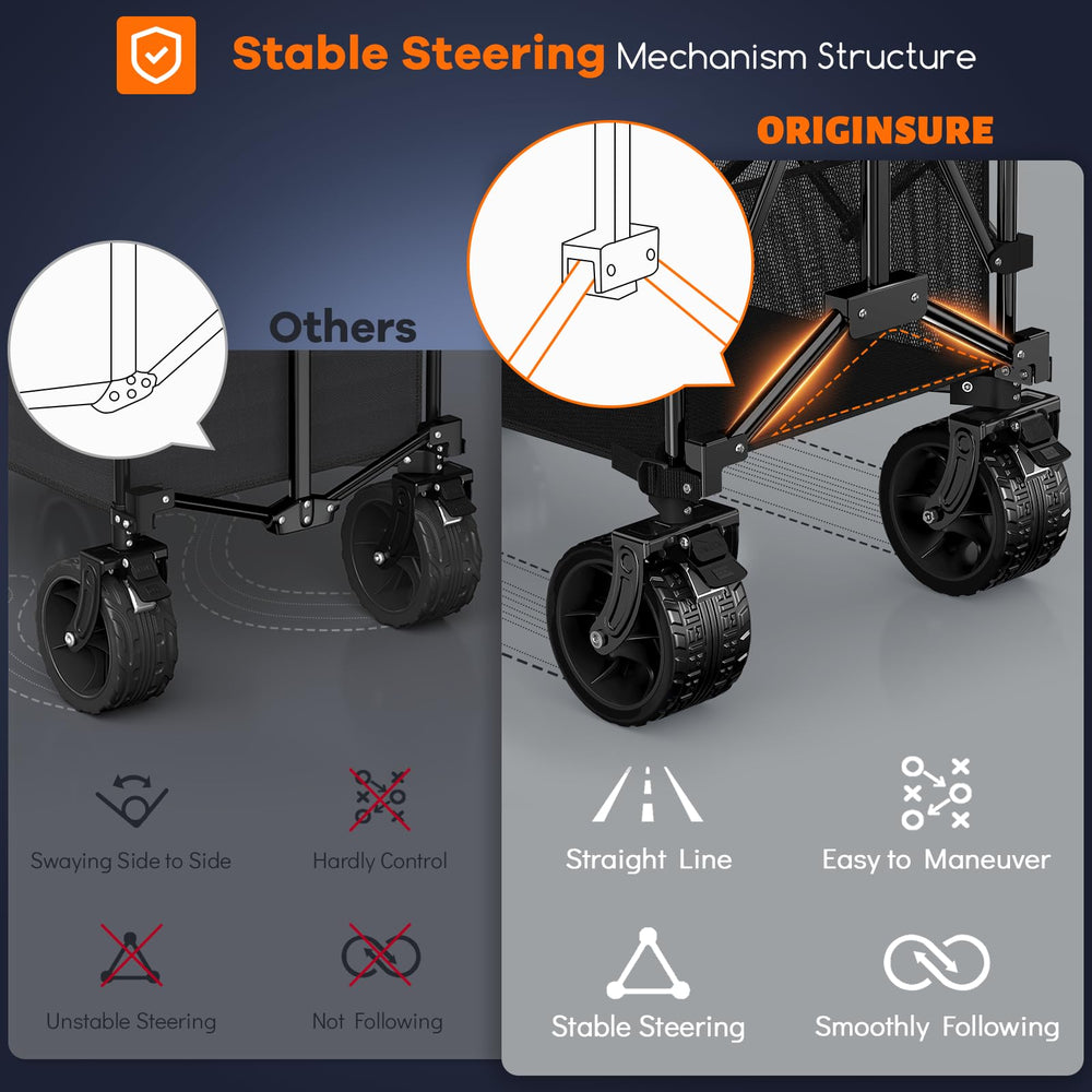 Originsure wagon accessories laid out including cup holders strap and cover