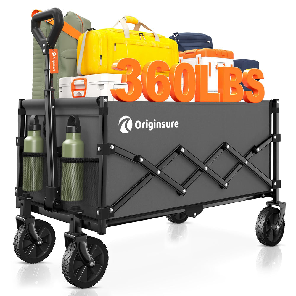 Originsure wagon front view showing sturdy frame and load capacity benefit