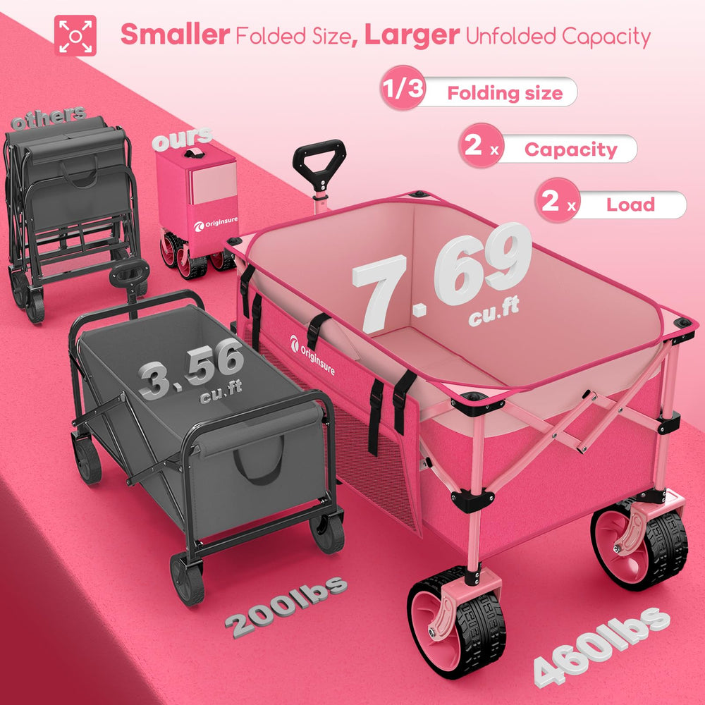 Originsure big all-terrain wheels closeup for smooth rolling over sand and grass