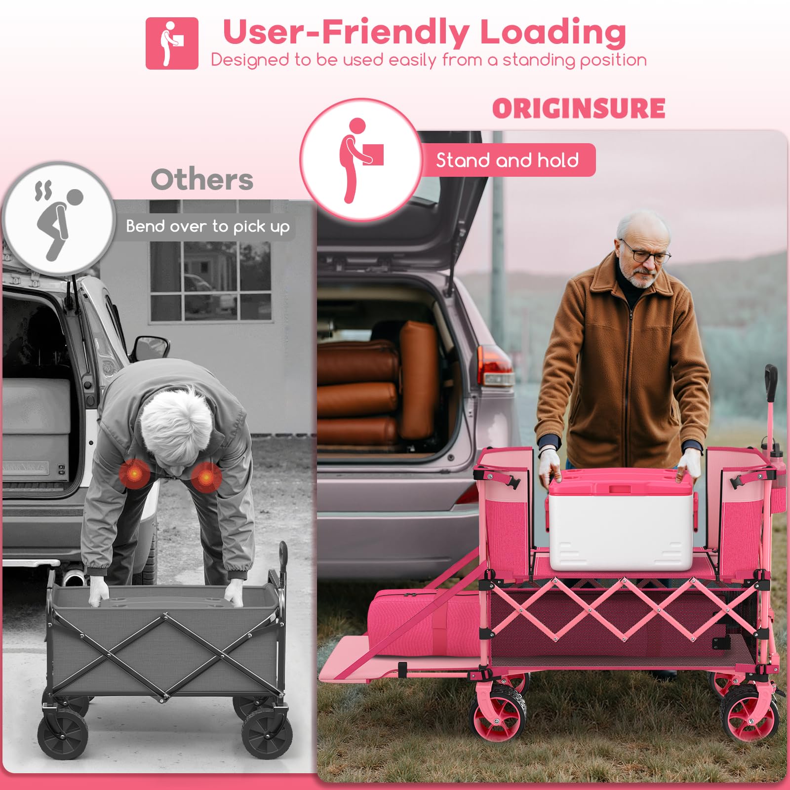 Originsure large 7x4 all-terrain wheel closeup for smooth rolling