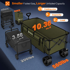Originsure close-up of 7x4 all-terrain wheels for smooth rolling on sand and grass