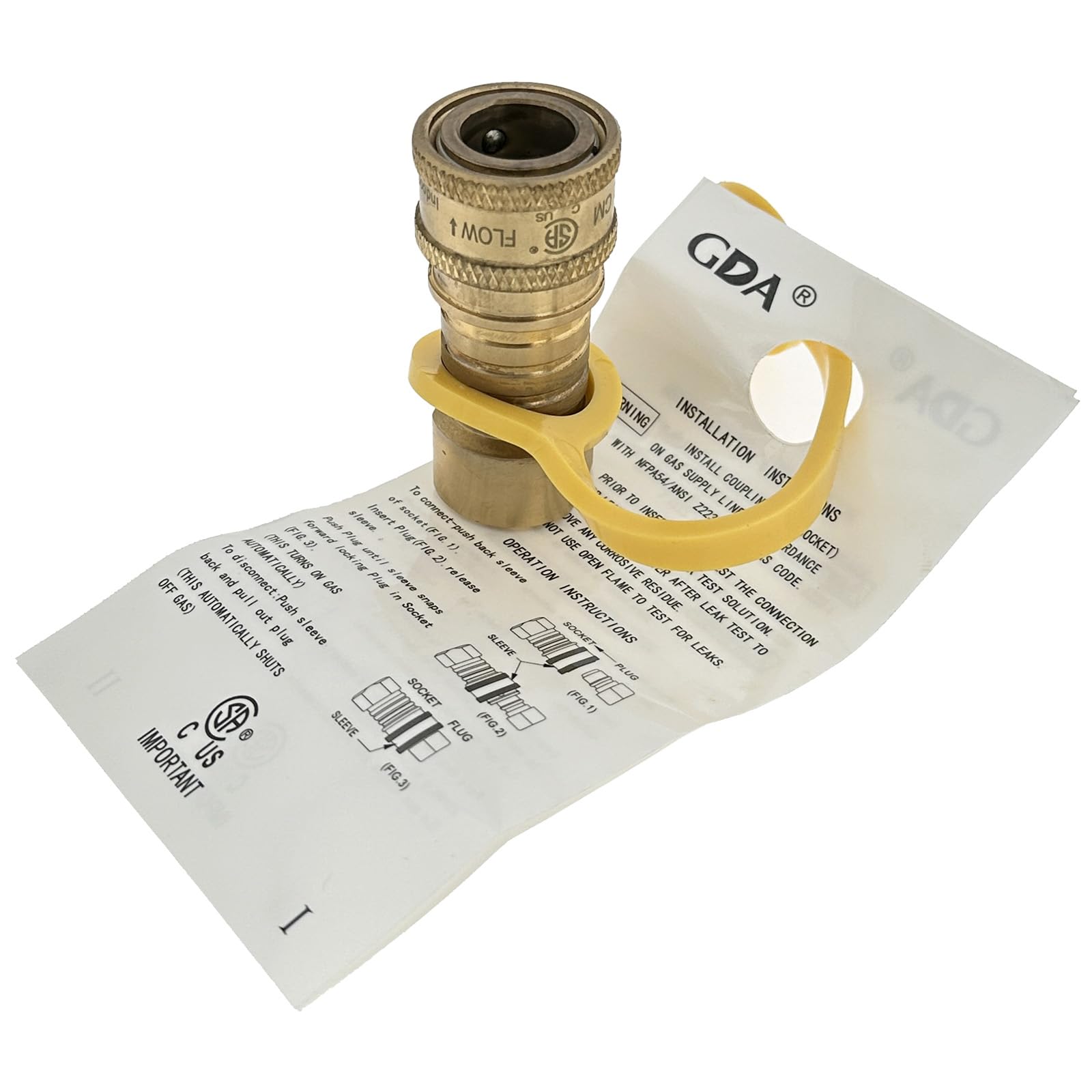 ORIGPARTS hose next to tape measure showing 10ft length, ample reach for appliances