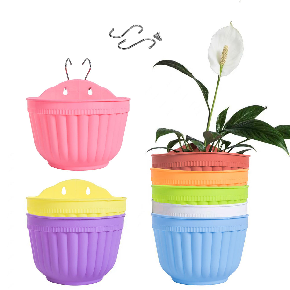 ORIMERC front view of eight-pack showcasing neat vertical herb garden