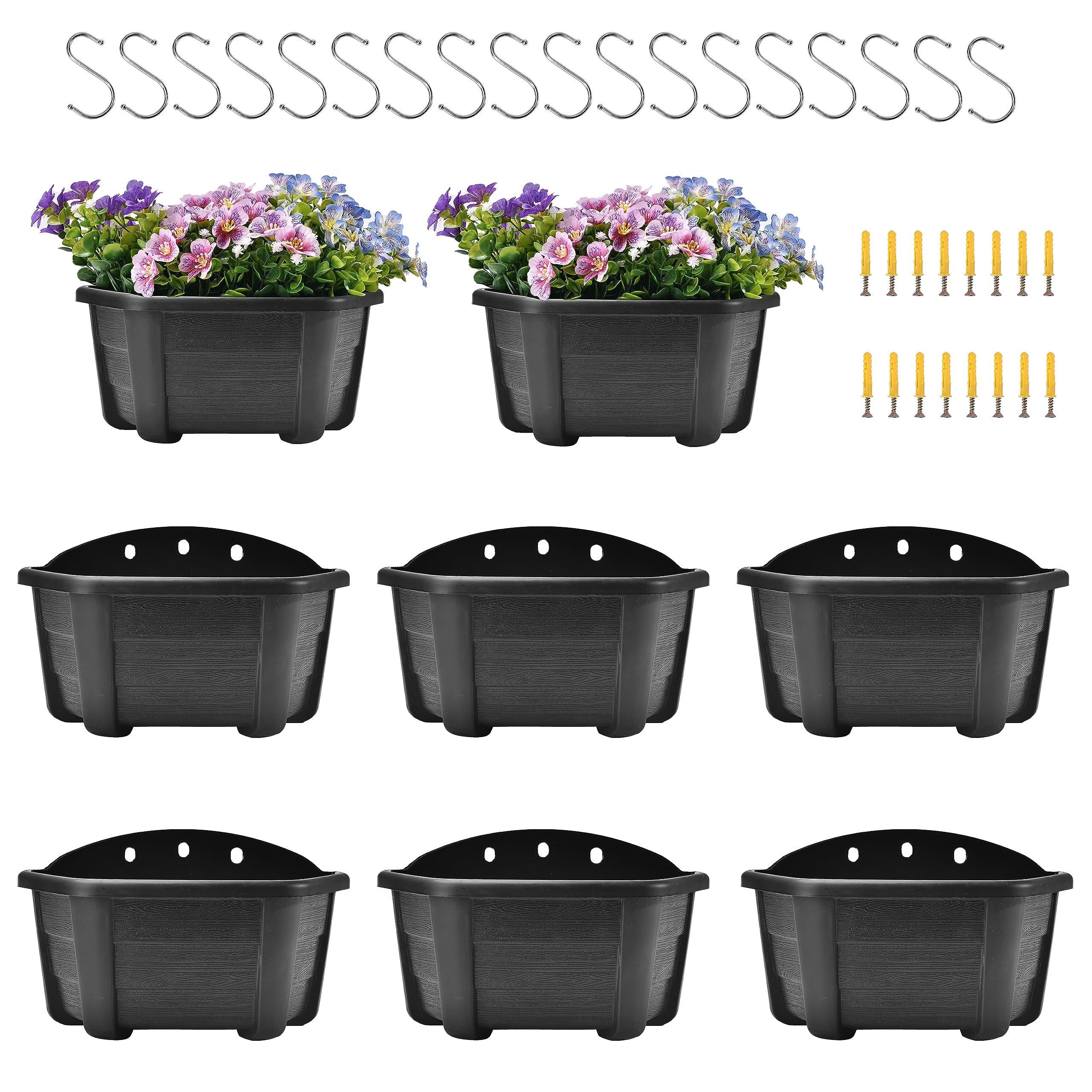 ORIMERC front view dark coffee planter showing clean silhouette and space saving