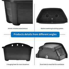 ORIMERC visible wicking system detail demonstrating self-watering convenience