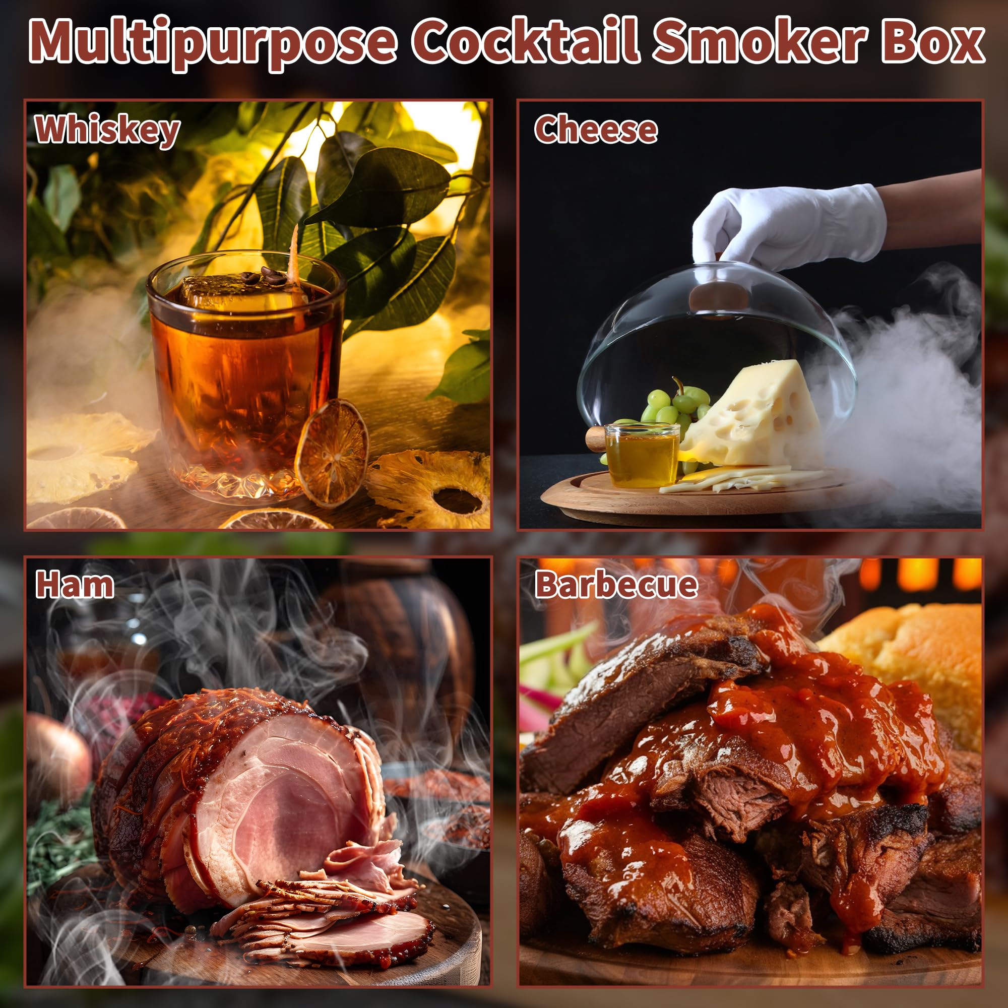 Orionstar smoker kit used on a home bar setting demonstrating presentation and entertaining benefit