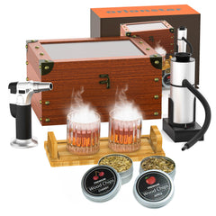 Orionstar wooden smoker box front view showing finish and craftsmanship benefits durability