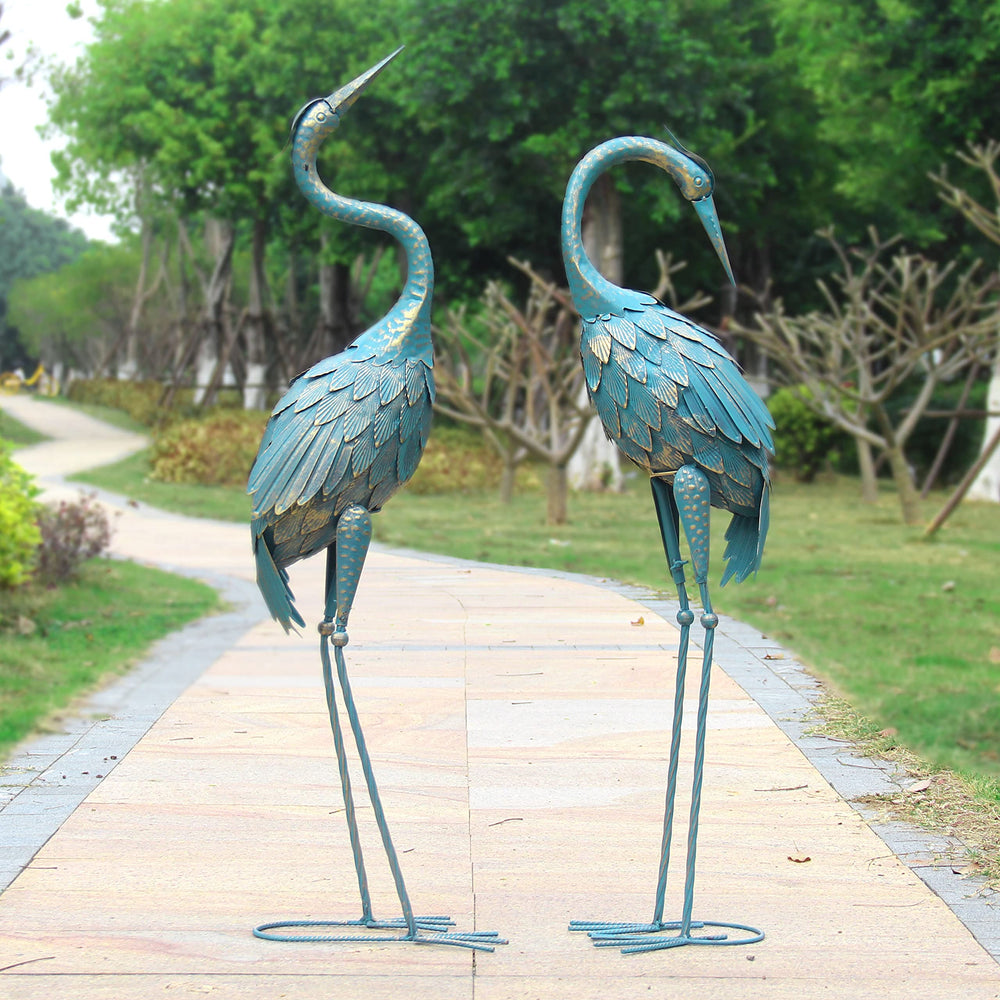Oritty crane pair front view adding height and charm
