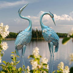 Oritty preening crane profile adds lifelike posture and warmth