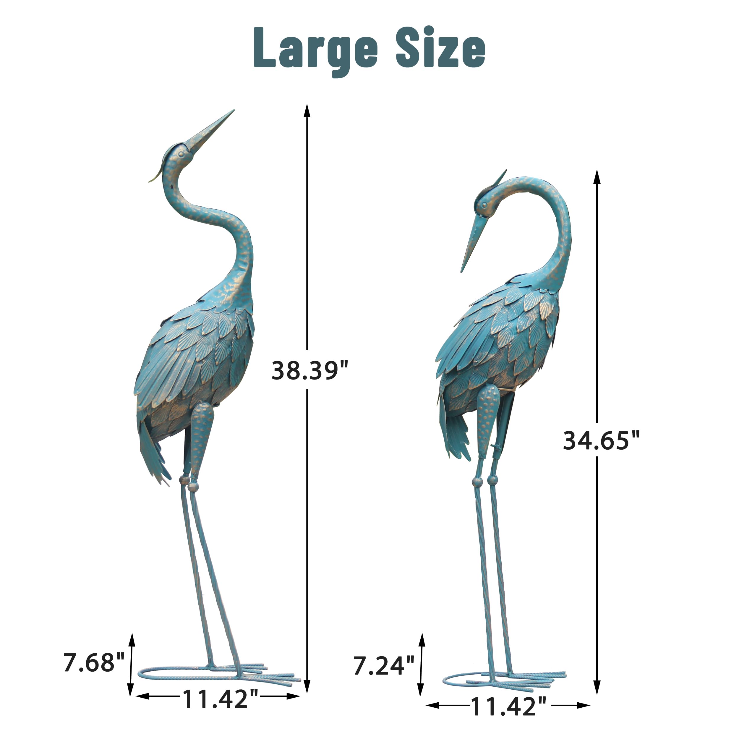 Oritty cranes next to lawn showing scale and yard impact