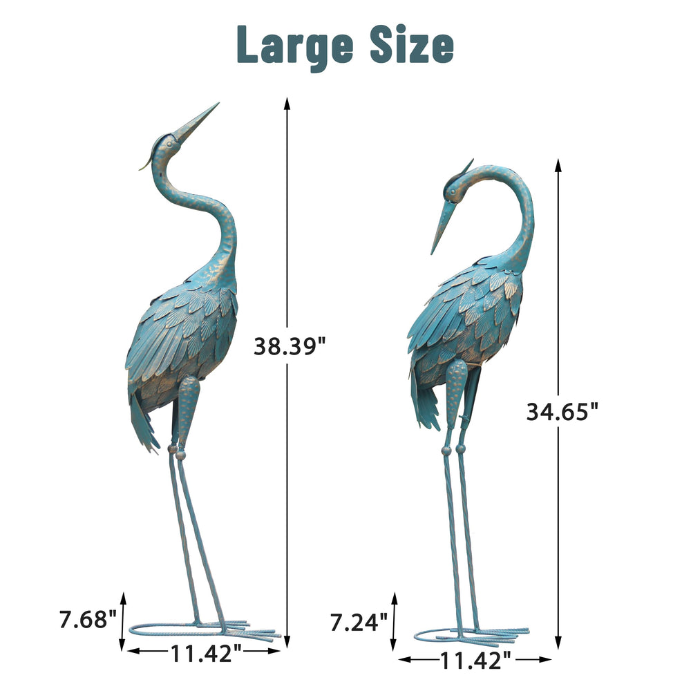 Oritty cranes next to lawn showing scale and yard impact