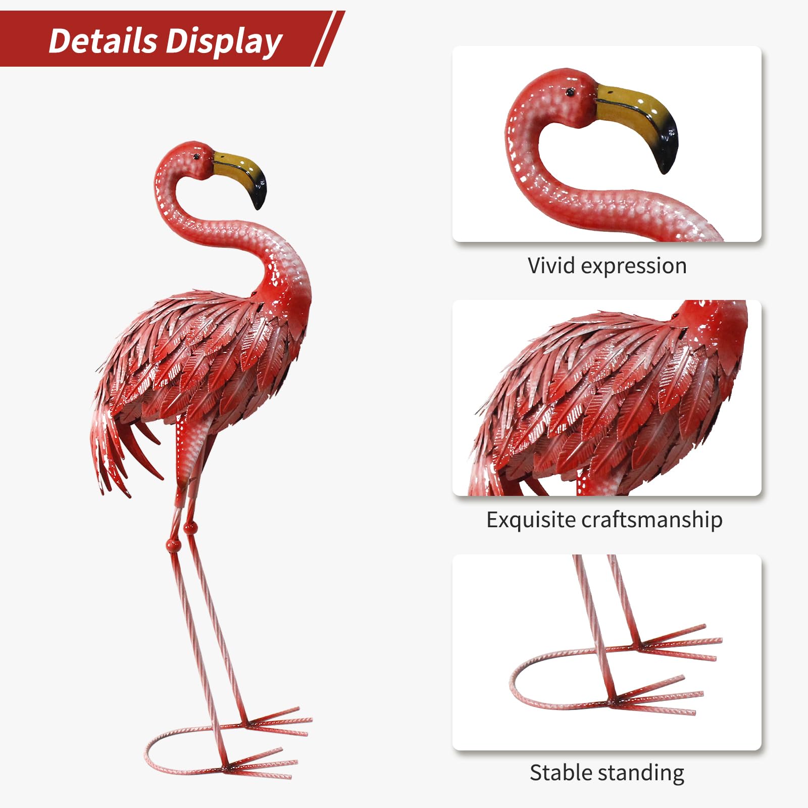 Oritty flamingos arranged on patio delivering playful outdoor décor