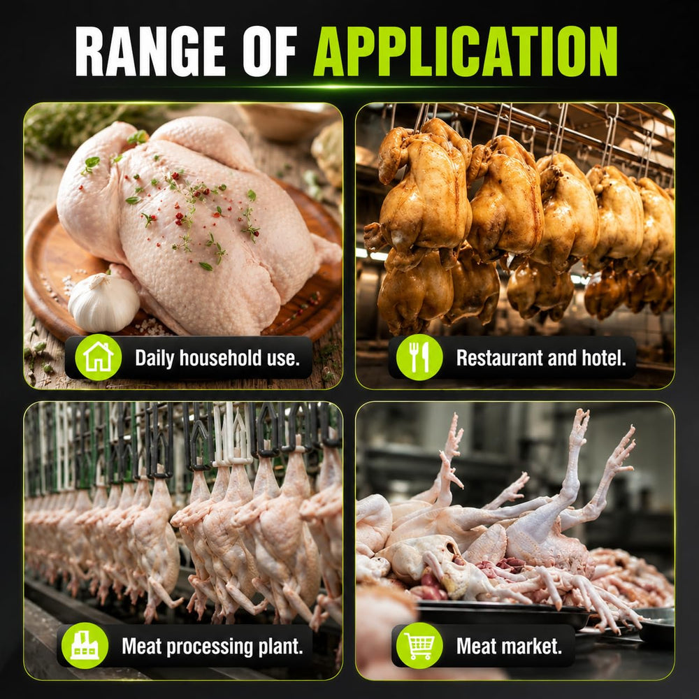 ORIXA plucker processing a chicken in a farm setup for reliable results