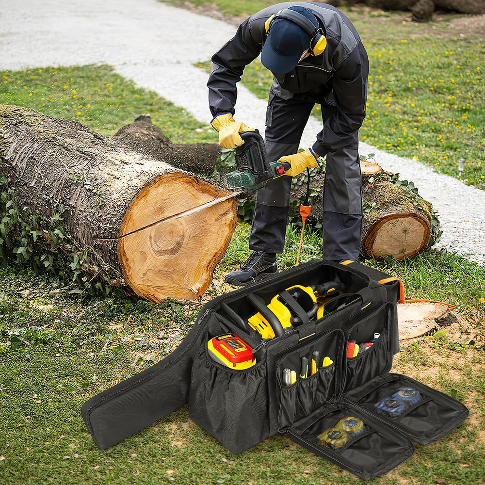 ORKELS padded shoulder strap and handle for comfortable carrying on jobs