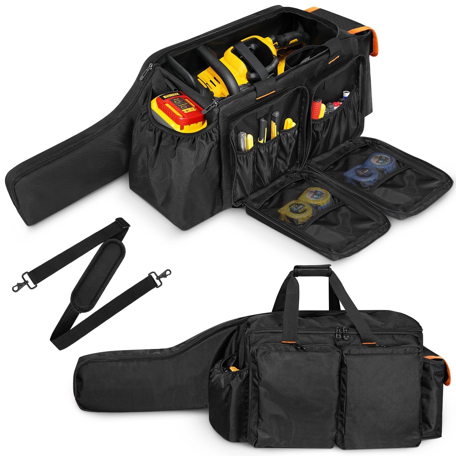 ORKELS front view of case showing zipper and durable exterior for secure transport