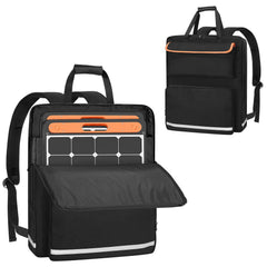 ORKELS front view with Jackery panel showing protective fit and easy access