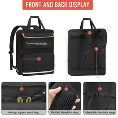 ORKELS front zipper and flip pocket holding cables and charger for organized storage