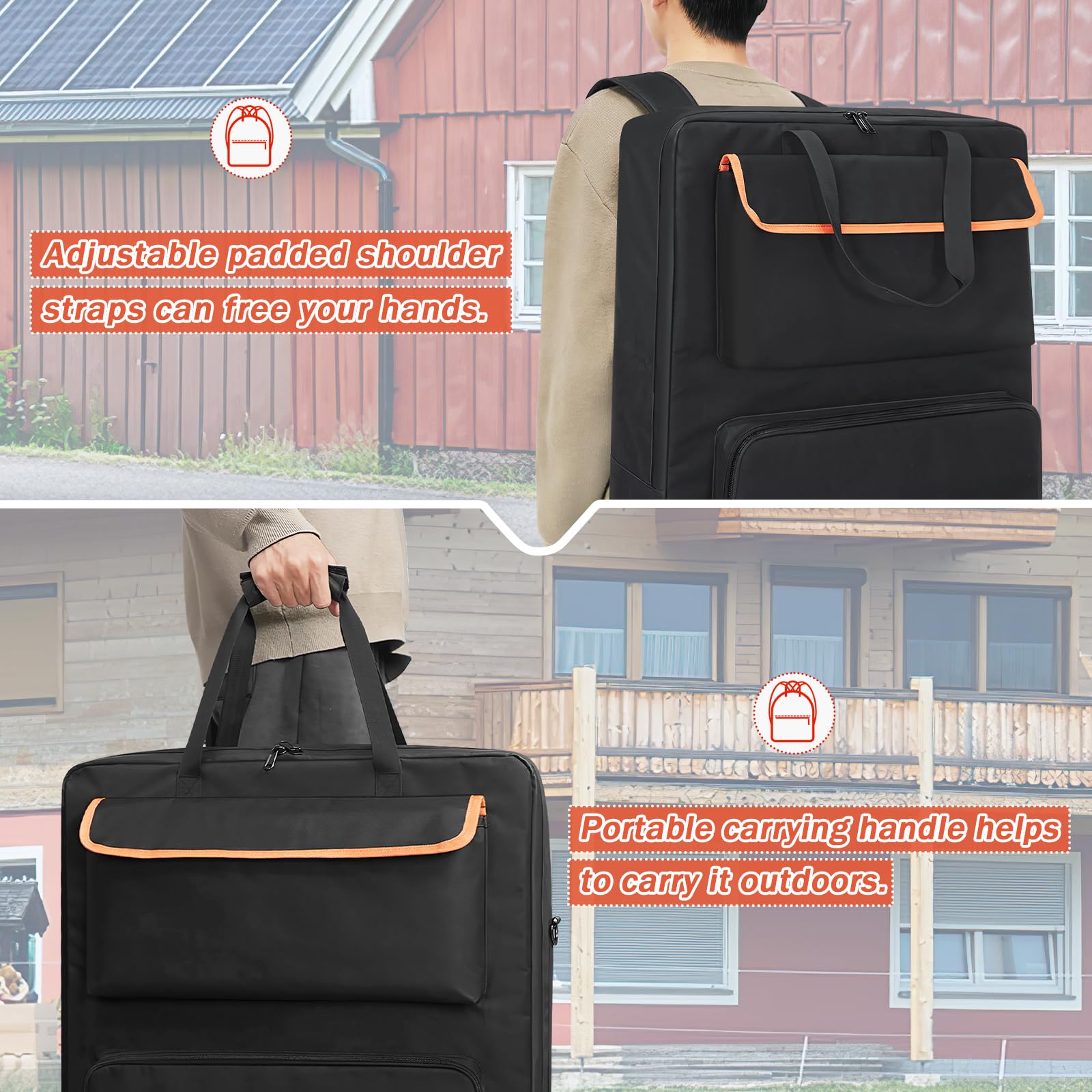 ORKELS bag beside ruler showing dimensions and true-to-size compatibility