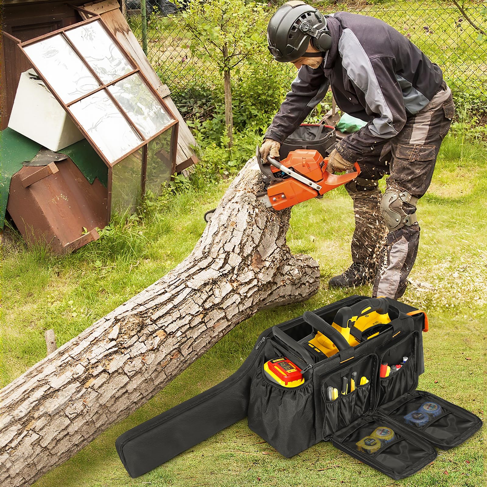 ORKELS padded shoulder strap and top handle for comfortable carrying