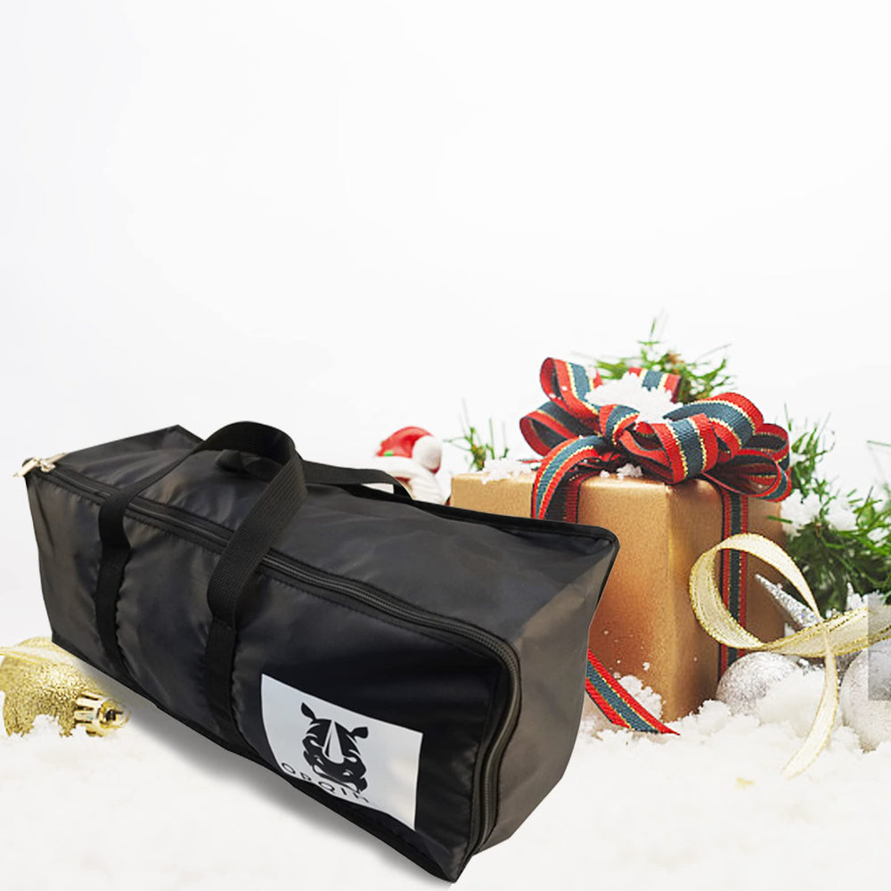 Orqihod folded flat in packing bag for compact off-season storage