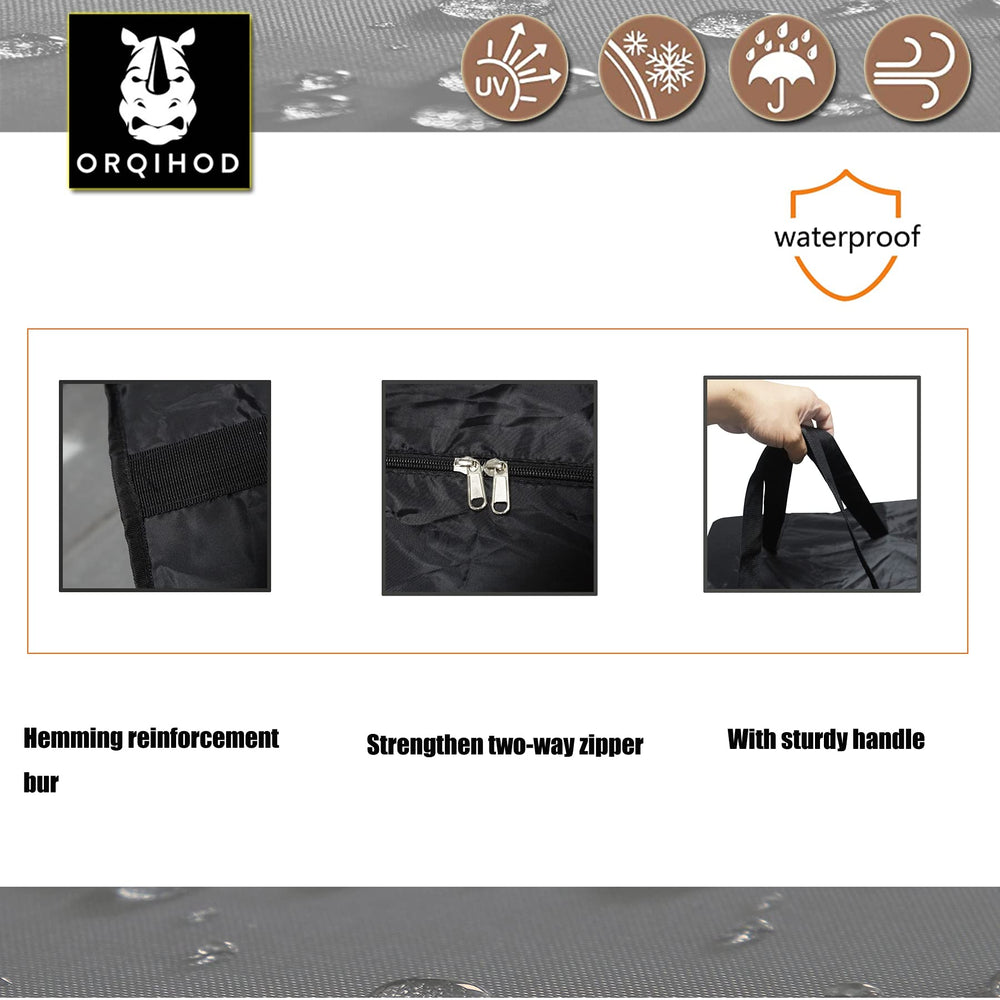 Orqihod side profile showing bag filled with large cushions