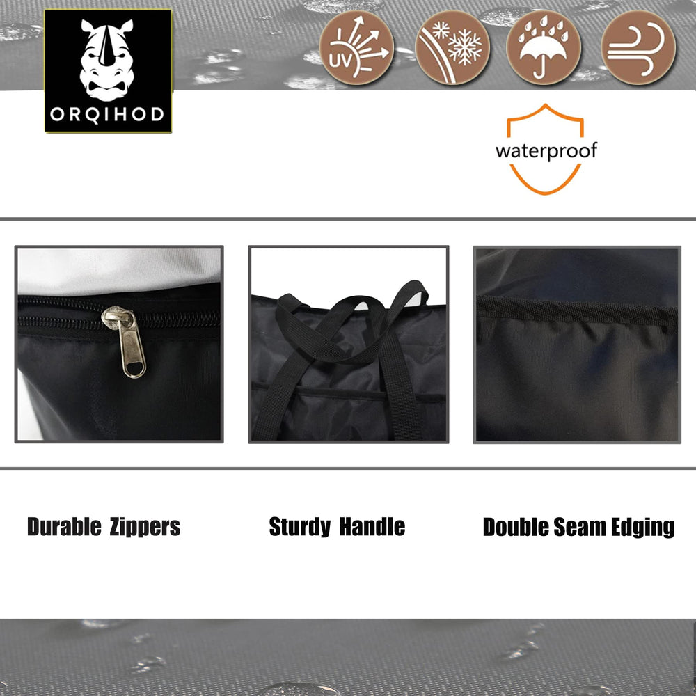 Orqihod heavy-duty zipper with flap highlighting added water protection