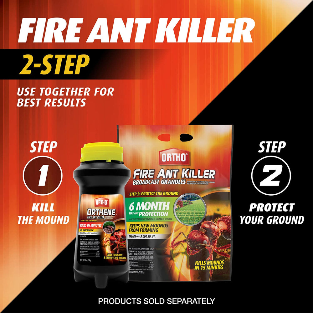 Ortho-treated mound area with eliminated fire ant activity