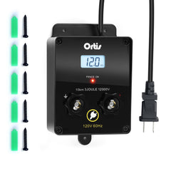 Ortis front panel LCD display showing voltage and easy monitoring benefit