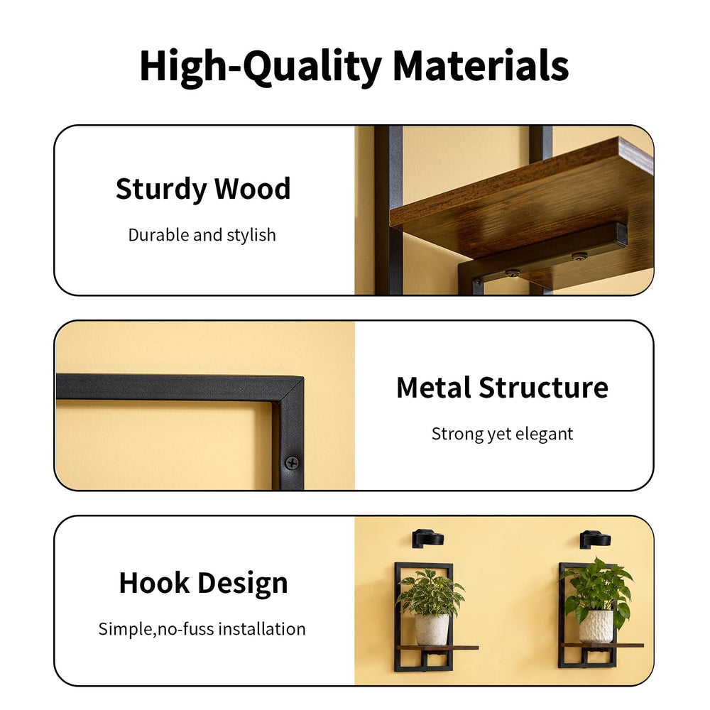Orvado shelf styled with potted plants and décor creating a cozy room display