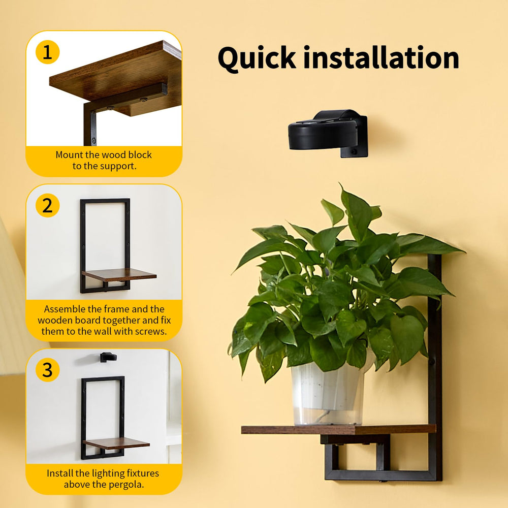 Orvado shelf next to common items showing scale and space-saving benefit