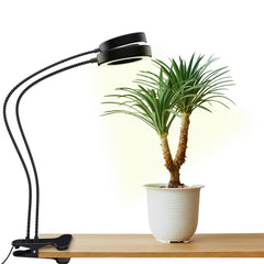 OSANI front view of clip-on grow light showing full spectrum LEDs and compact design benefit