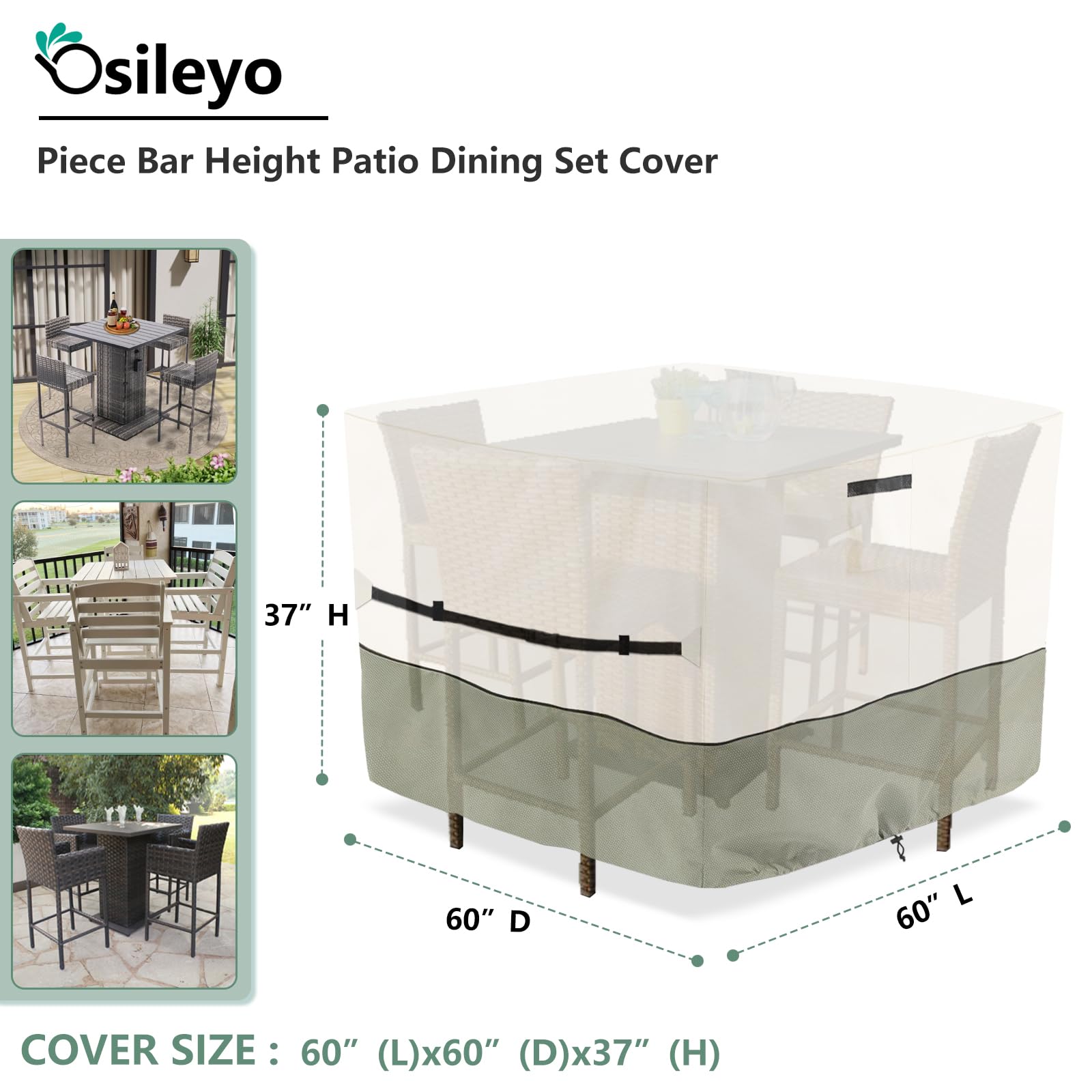 Osileyo close-up of 600D fabric texture showing durable waterproof surface
