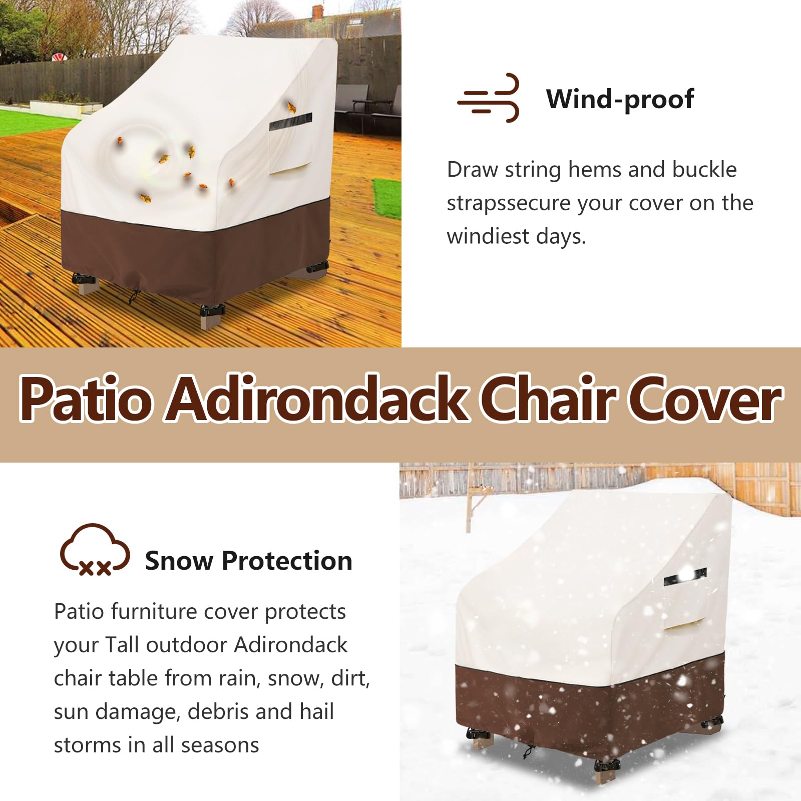 Osileyo covered chair in backyard showcasing weather protection benefit