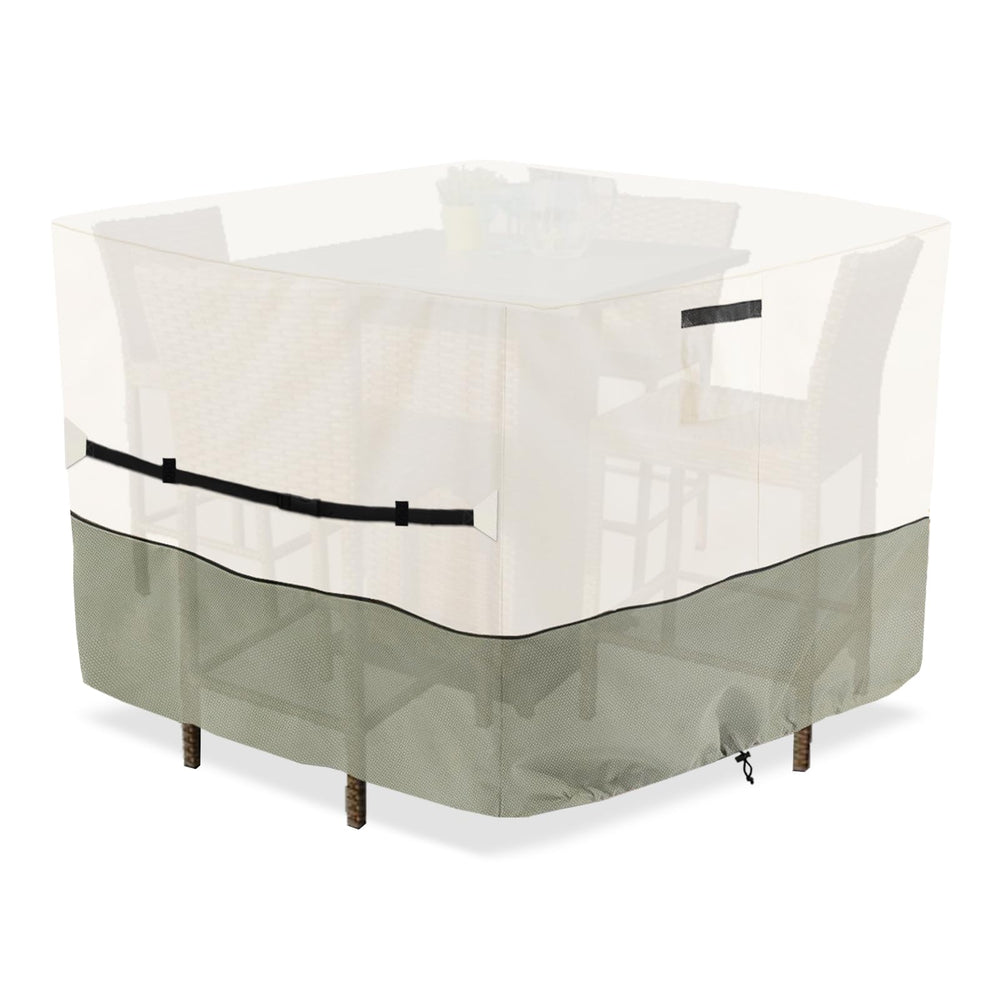Osileyo front view of cover protecting square bar set with weatherproof benefit