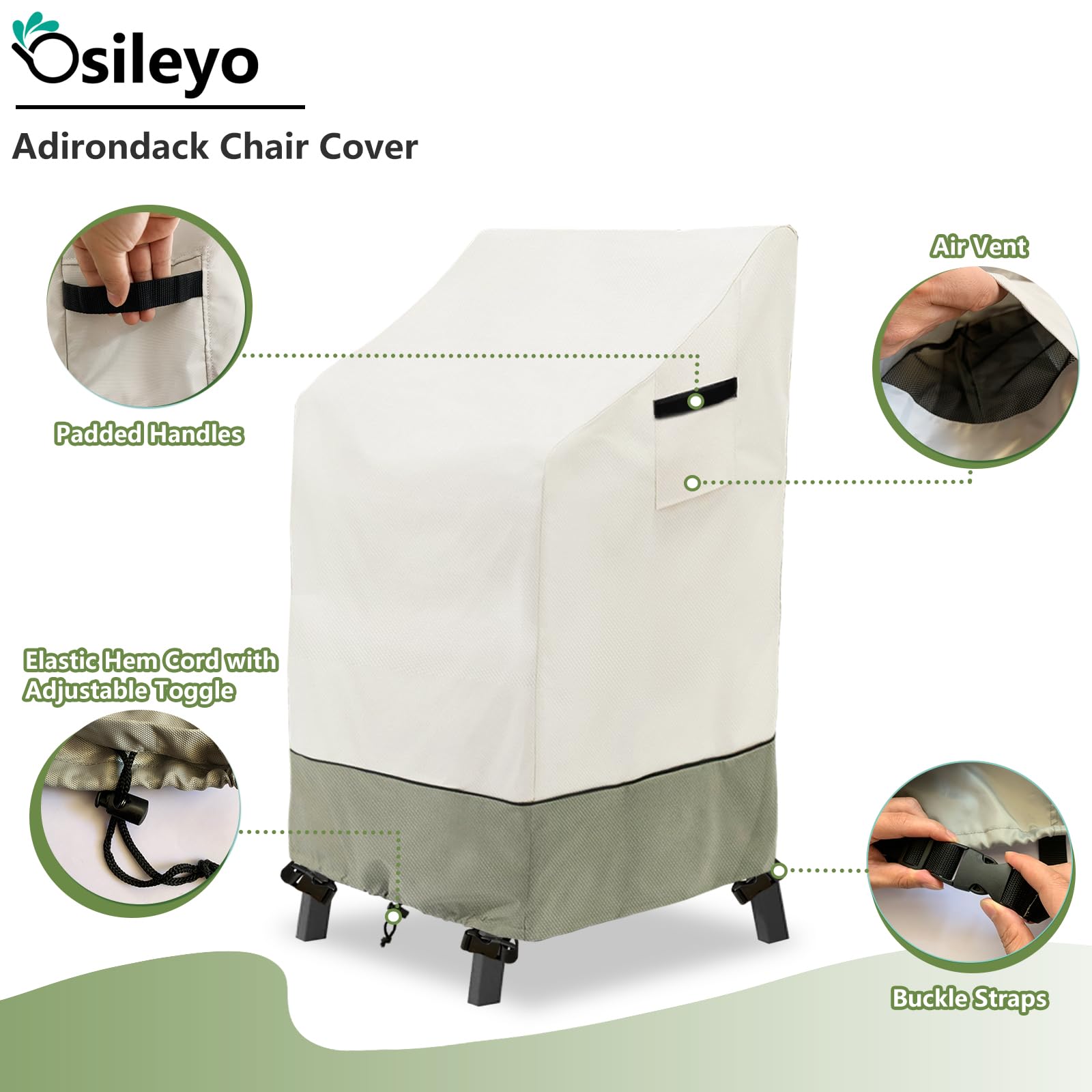 Osileyo handle and buckle detail, demonstrates easy installation and secure fastening