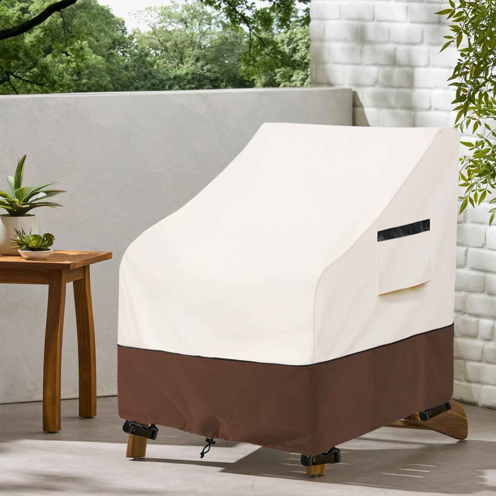 Osileyo cover next to chair to show correct 40x40x36 size fit