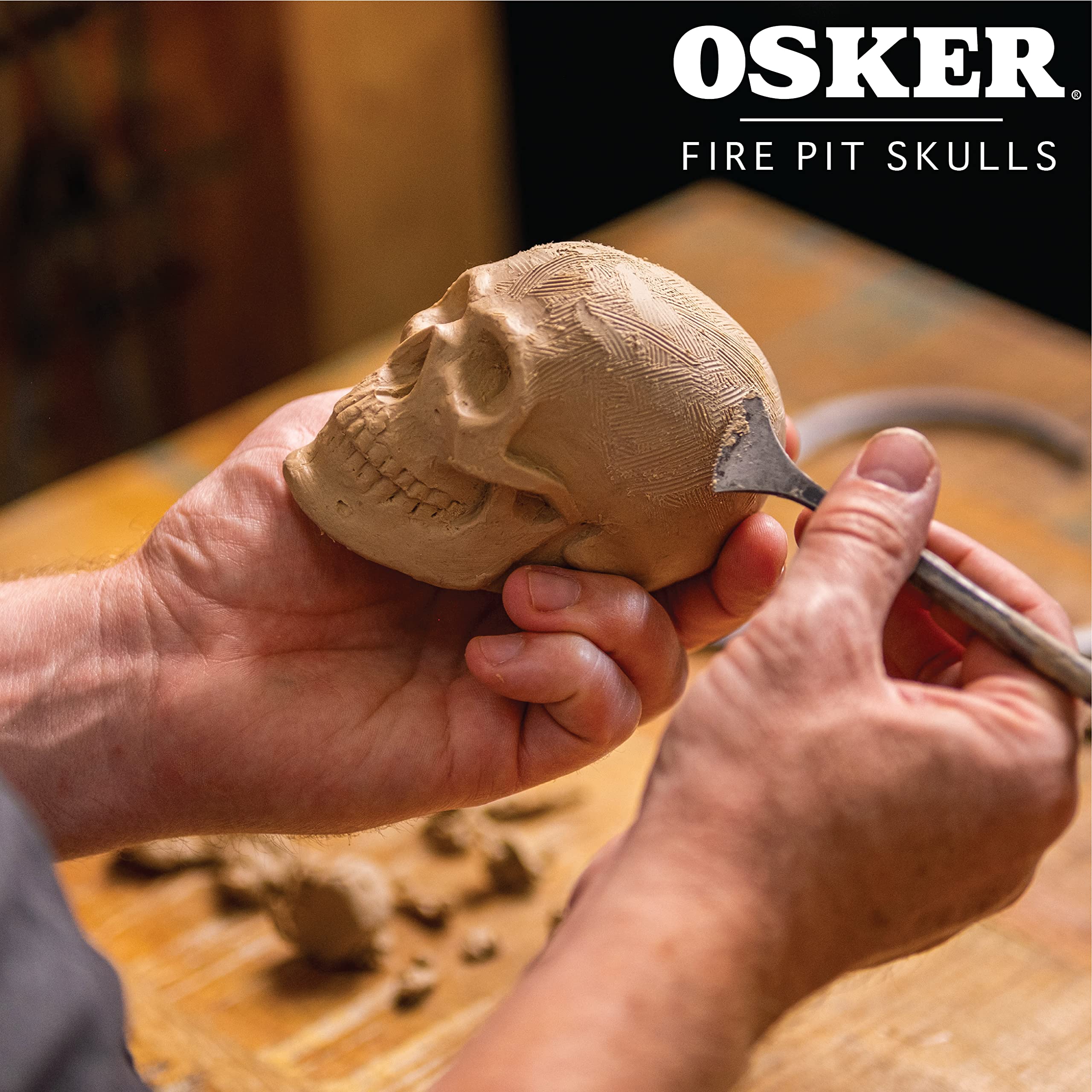 OSKER foam-protected packaging ensuring safe delivery of ceramic skulls