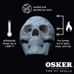 OSKER skull flames through eye sockets for striking visual effect benefit
