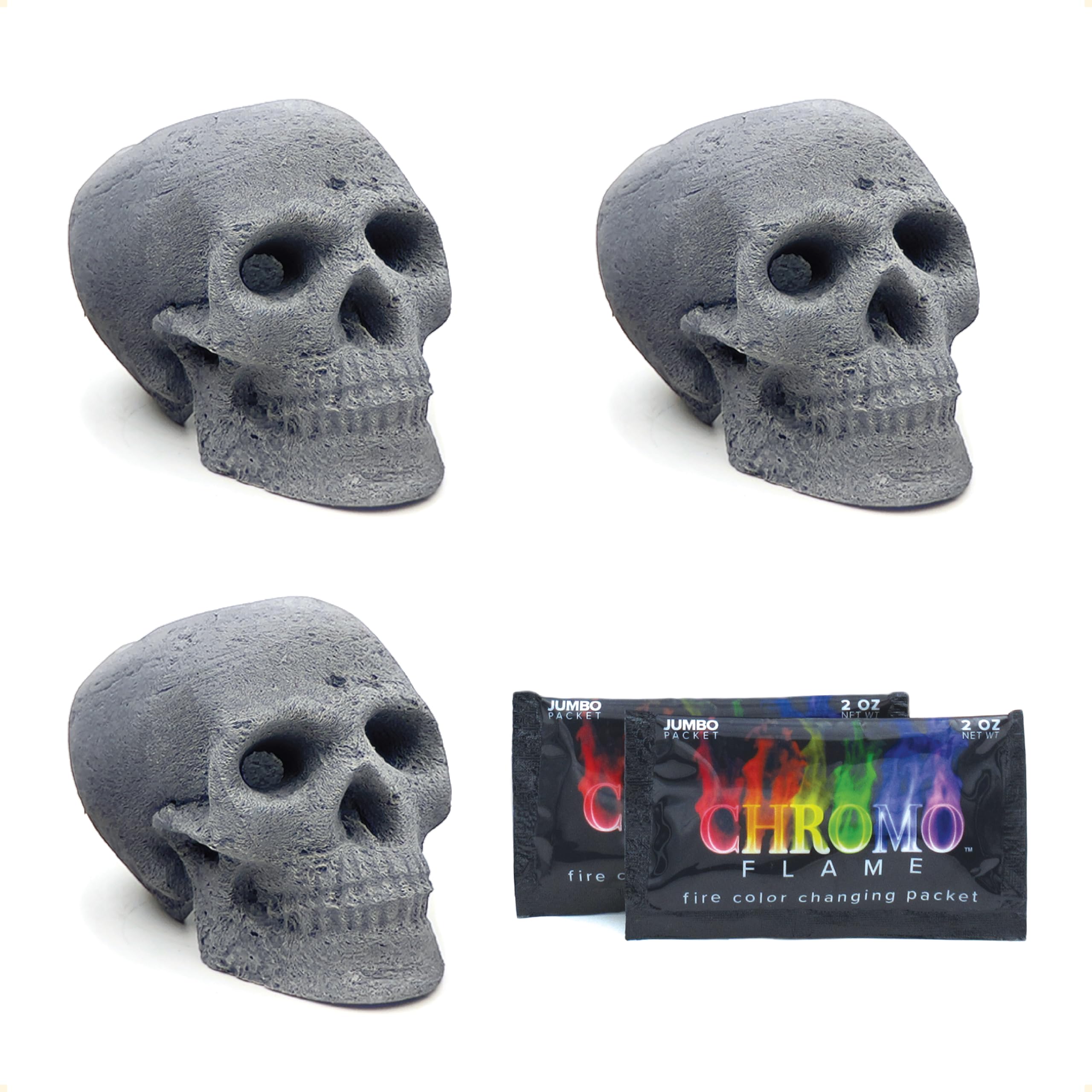 OSKER skull front view showing ceramic detail and spooky effect