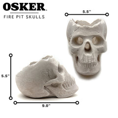 OSKER skull close-up of hand-painted finish highlighting durable ceramic texture