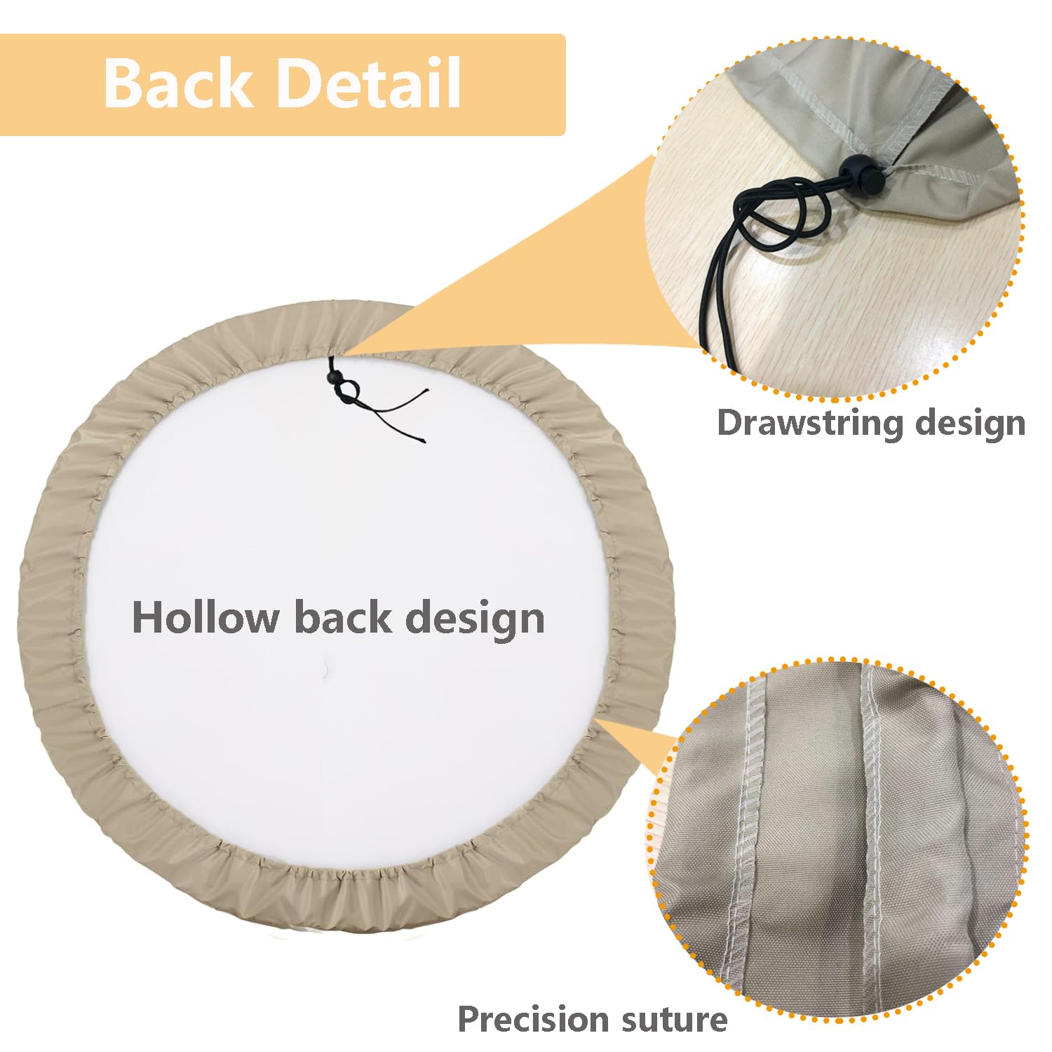 Oslimea adjustable rope at back illustrating secure tightening for stability