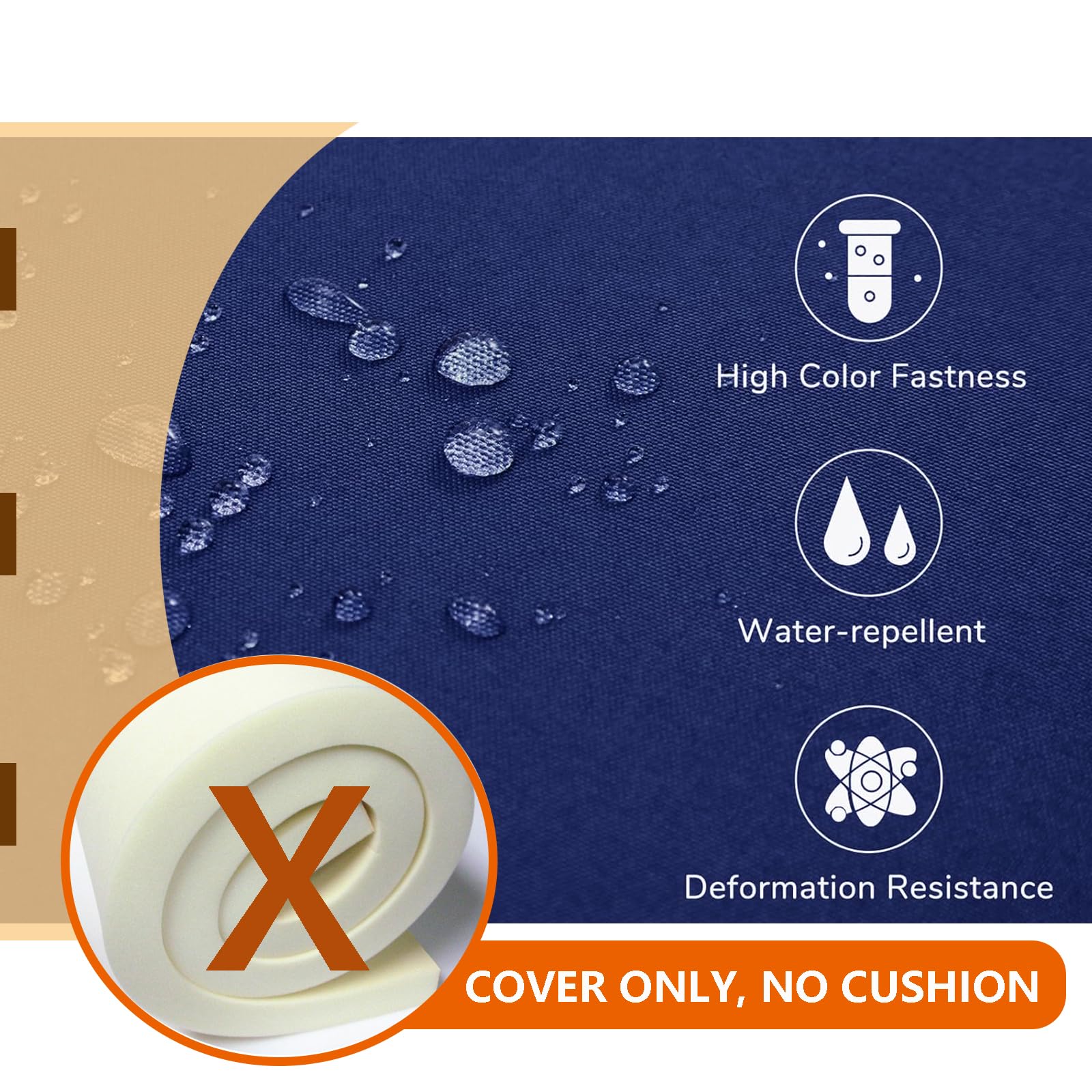 Oslimea fabric texture close-up showing waterproof polyester durability