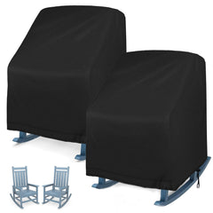 Oslimea front view of cover on rocking chair showing full protection