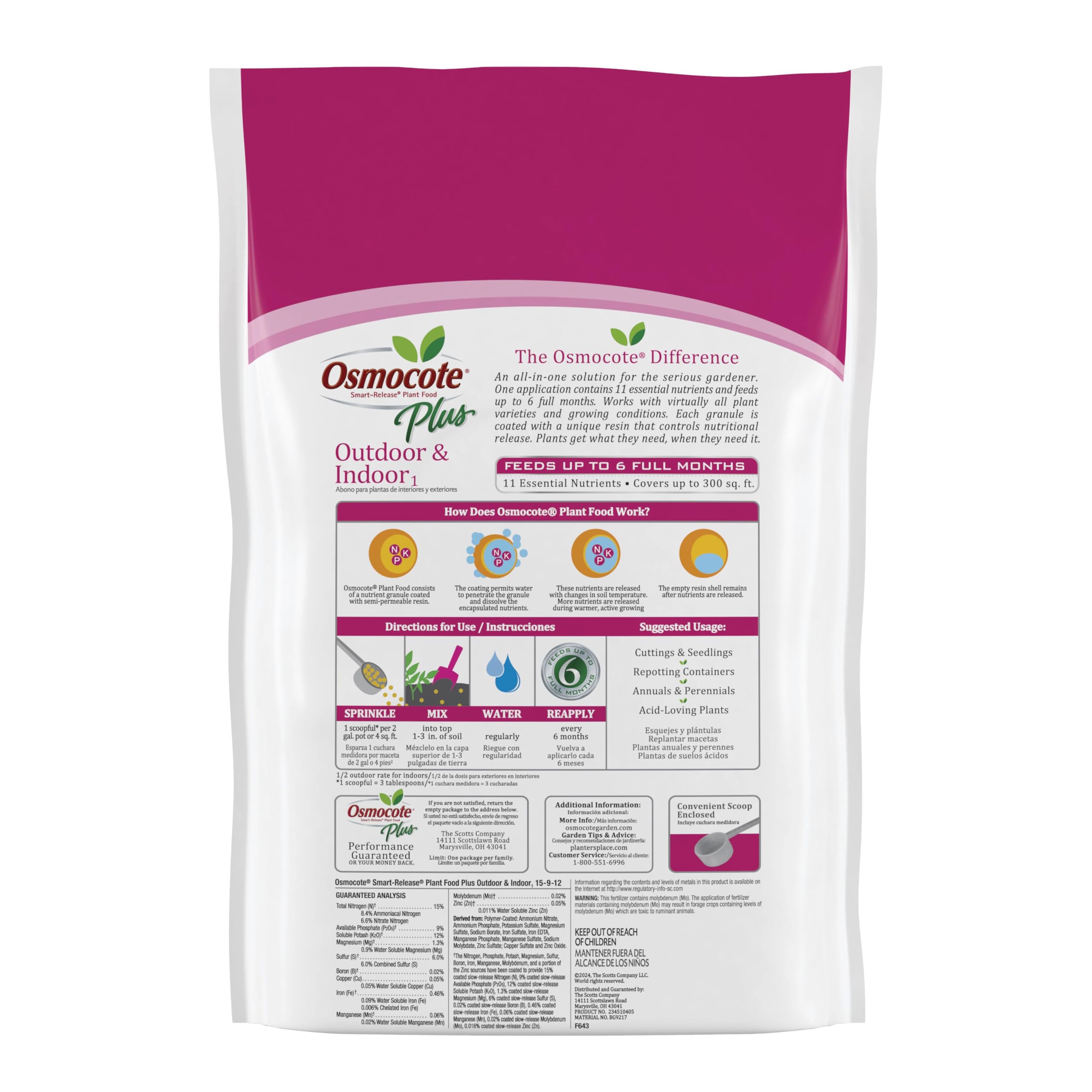 Patio scene with Osmocote-treated plants demonstrating healthier container growth