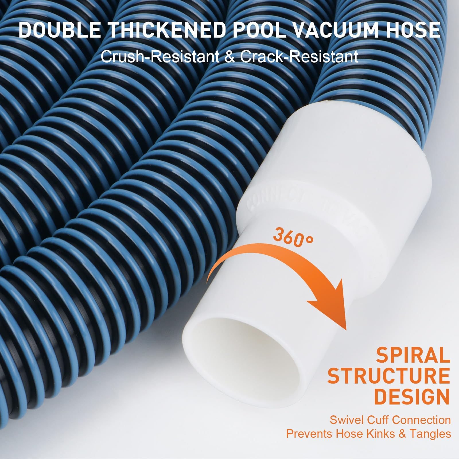 OSMOFUZE hose bent to show flexibility and anti-kink performance for easy maneuvering