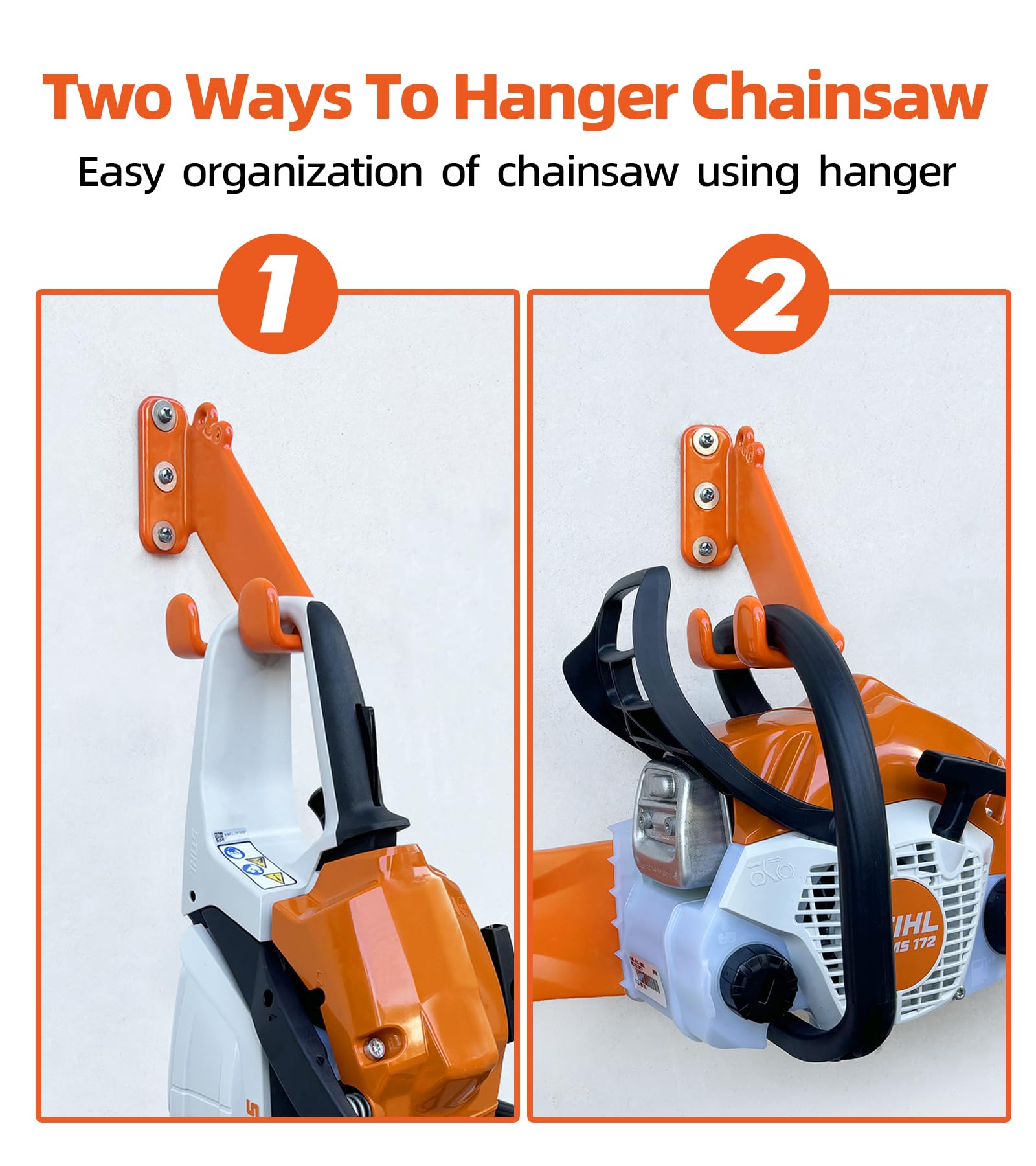 OSROENE close-up of orange rubber-coated hook protecting saw handle and preventing scratches