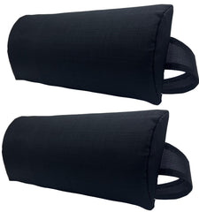 Ostlttyn front view of two head pillows showing compact packaging and portability benefit