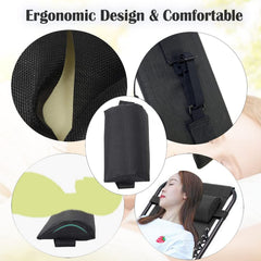 Ostlttyn pillow attached to a zero gravity chair providing improved head support